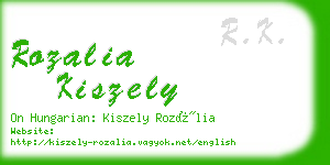 rozalia kiszely business card